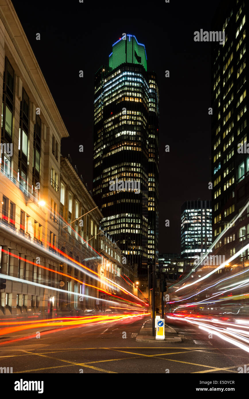 Tower 42 is among the tallest skyscrapers in the City of London. Its original name was the National Westminster Tower. Stock Photo