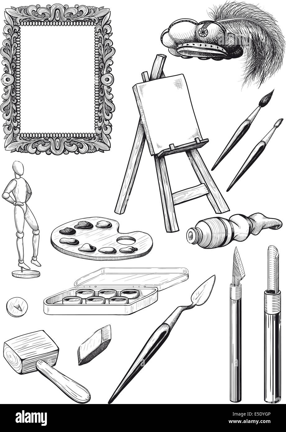 Fine Art Set Stock Photo Alamy