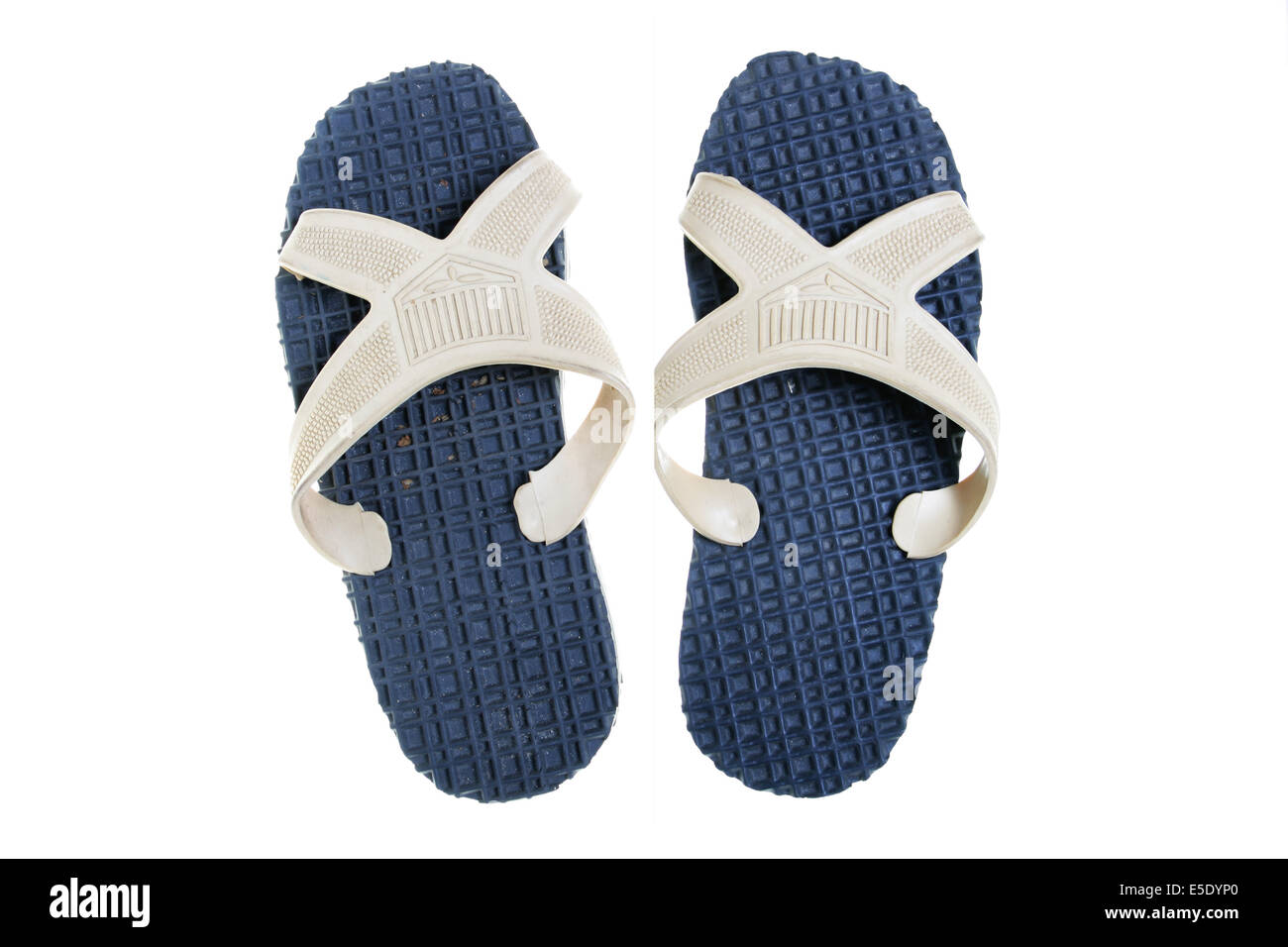 Beach slippers isolated over white background Stock Photo - Alamy