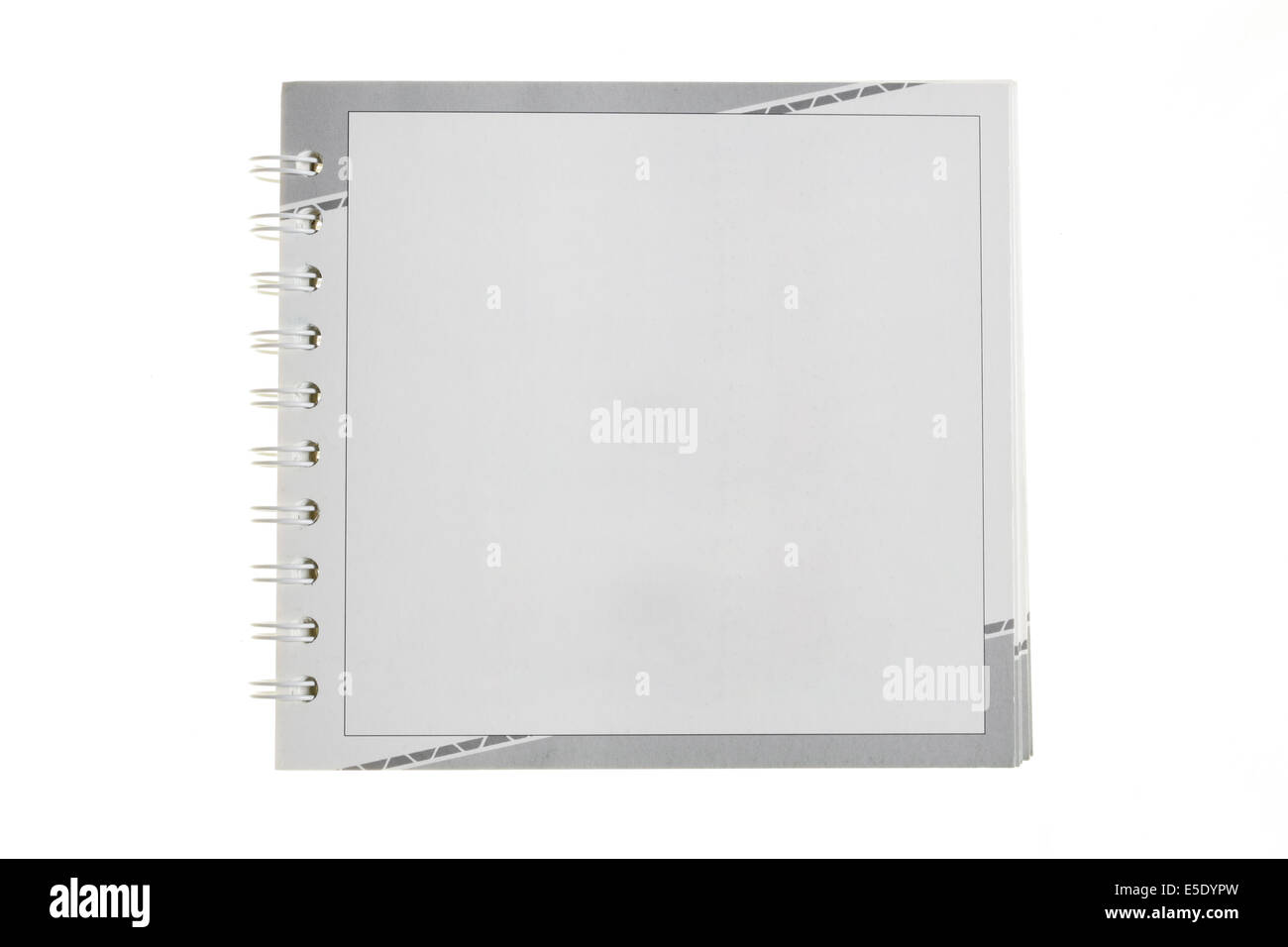 Blank notebook isolated over white background Stock Photo - Alamy