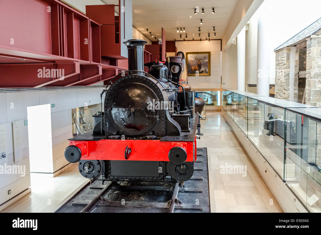 Steam train at the National Museum of Scotland, Edinburgh Stock Photo