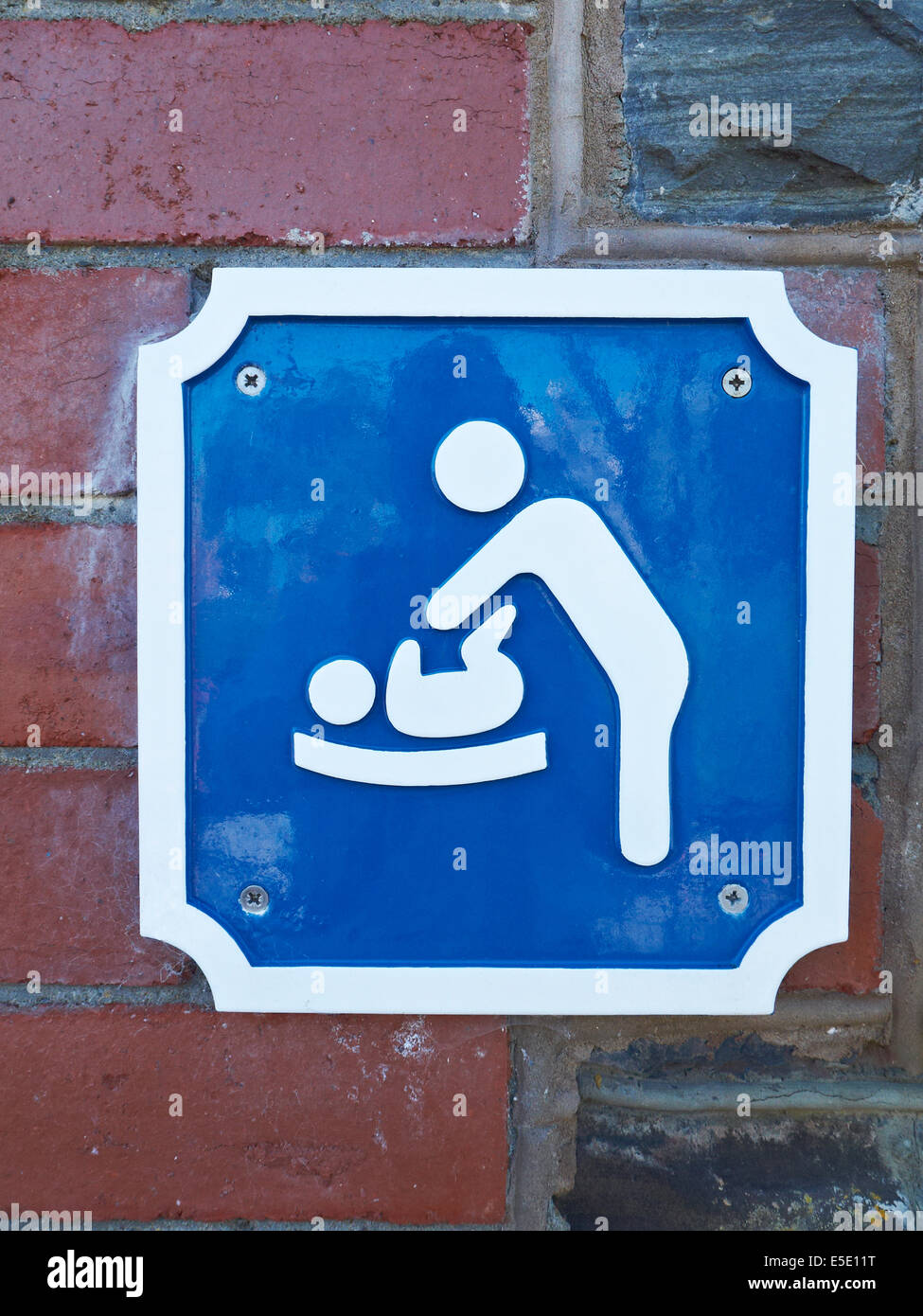 Baby changing room sign UK Stock Photo