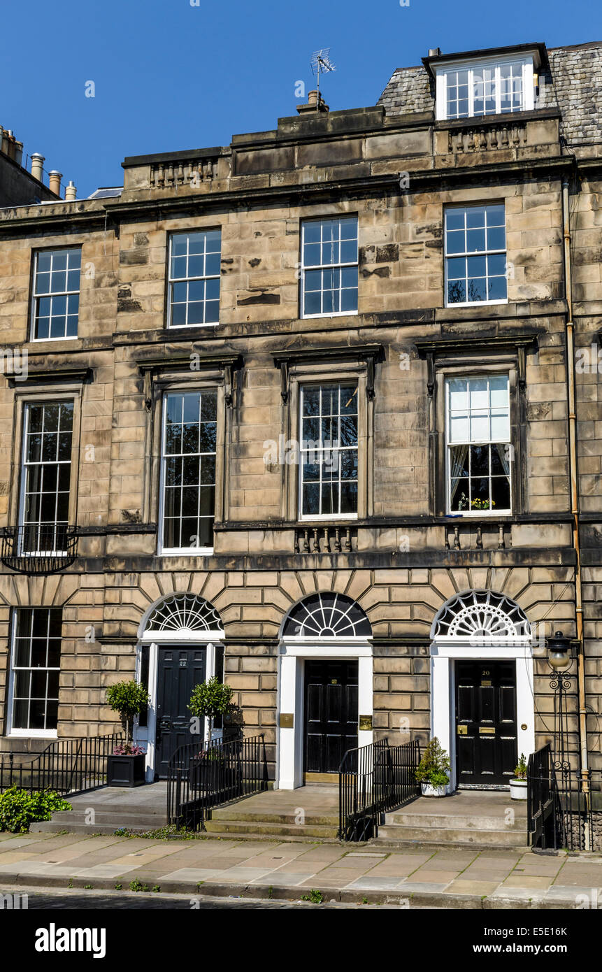 Townhouses on Heriot Row in Edinburgh's New Town Stock Photo