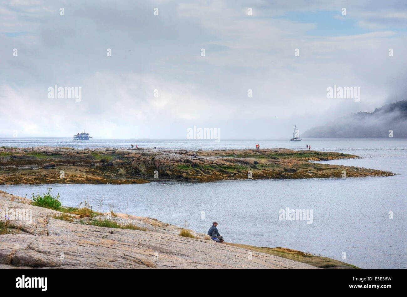 Tadoussac, CANADA AUGUST 8, 2014 The Saguenay river empties into the