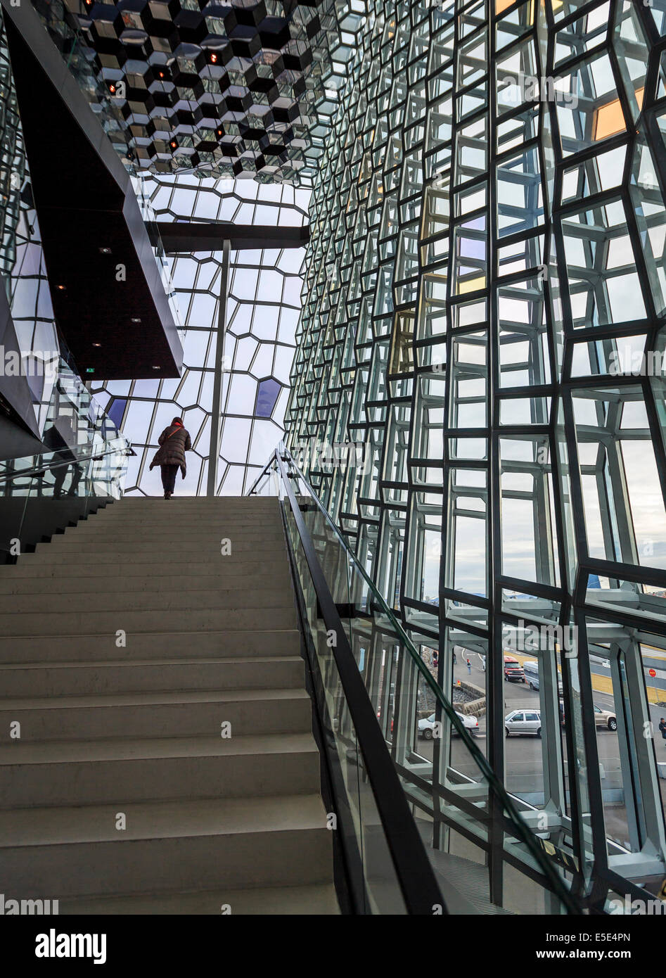 Interior of Harpa Concert and Conference Hall, Reykjavik, Iceland Stock Photo