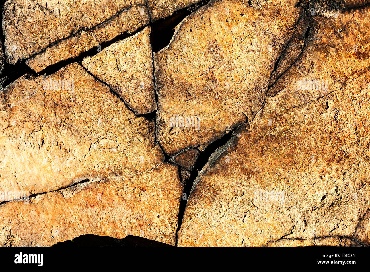 Cracked rock nature background Stock Photo