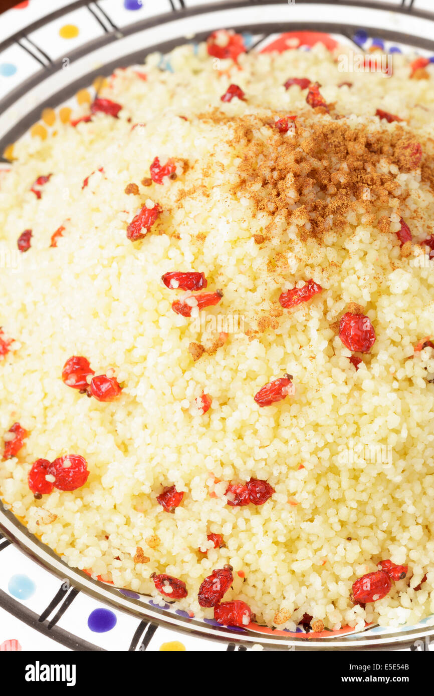 Couscous with barberries Stock Photo