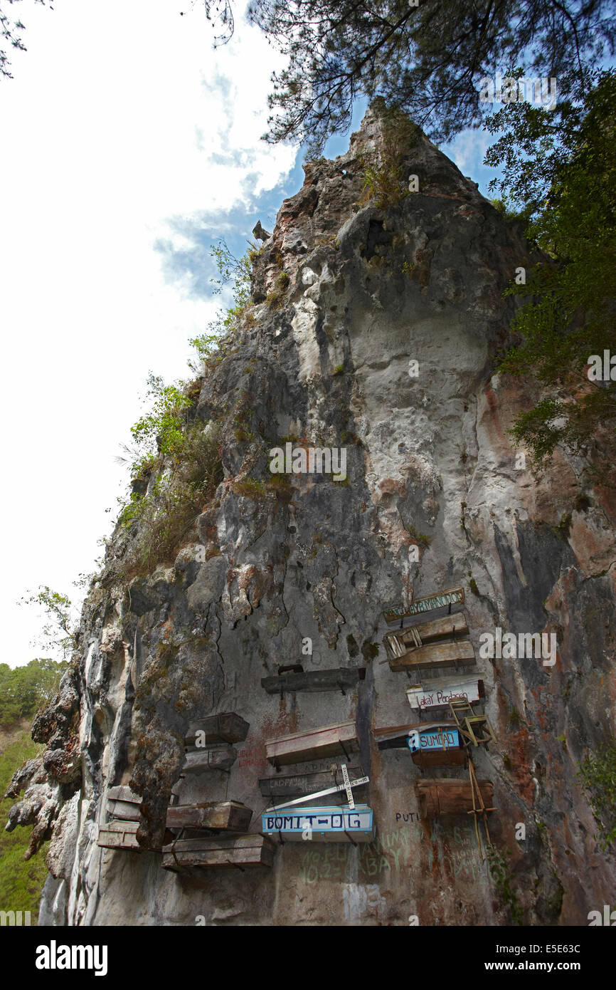 Hanging coffins Sagada, Philippines Stock Photo