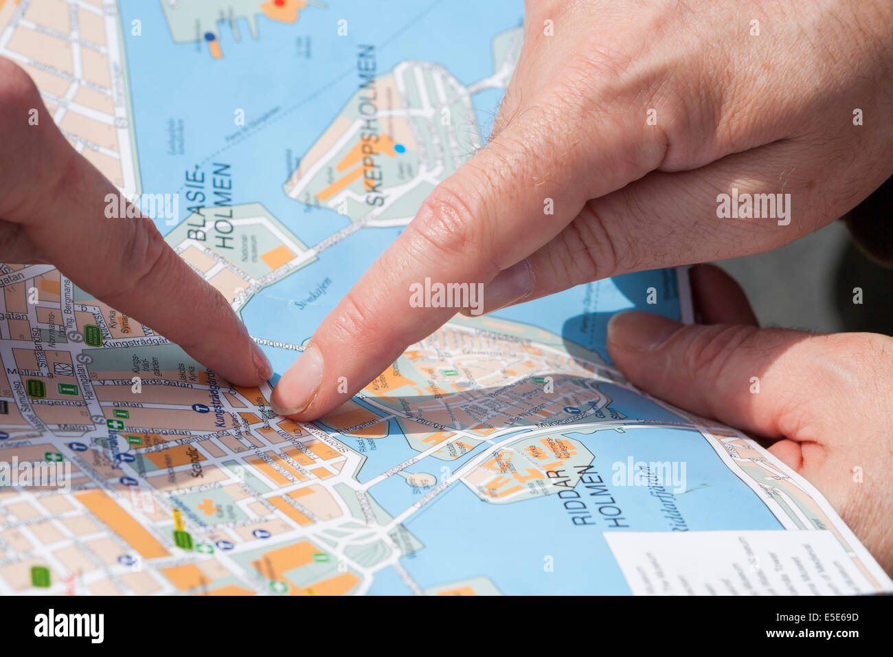 Pointing the Spot Stock Photo