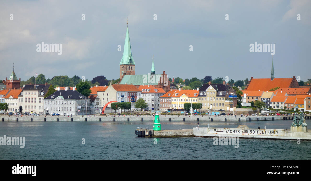 The jetty in the port city Helsingor, Denmark, 18 July 2014. Photo ...