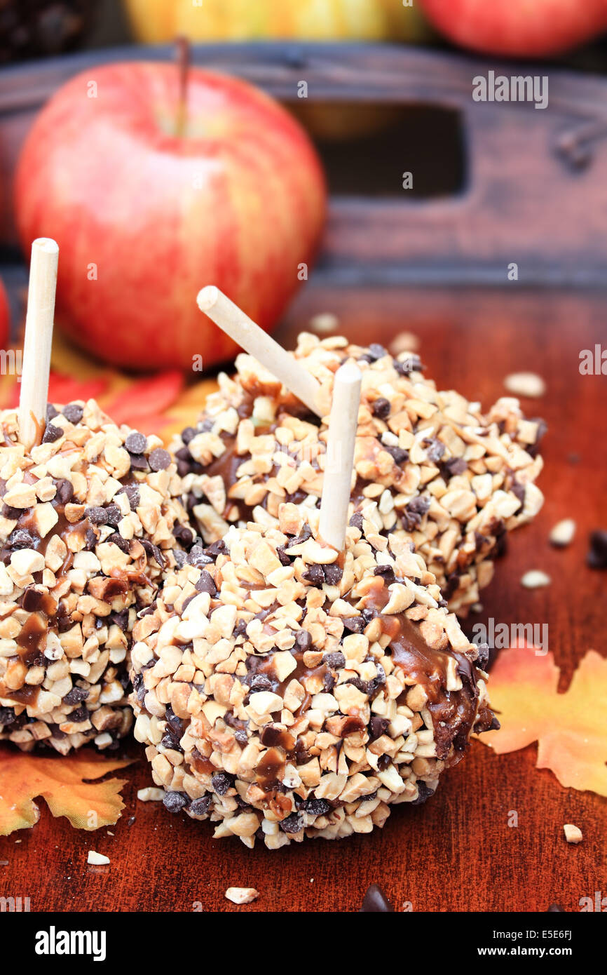 Caramel Apples Stock Photo
