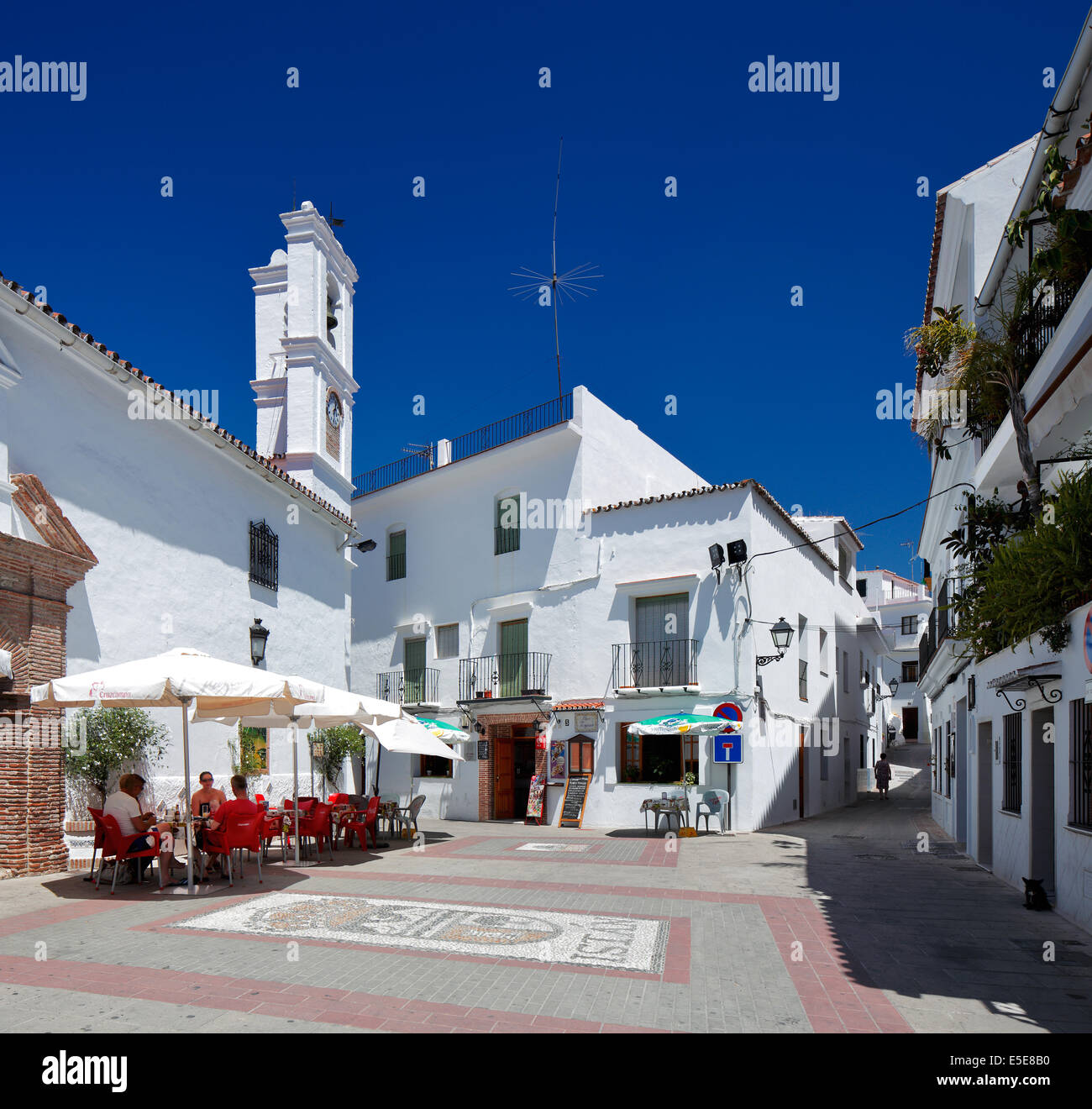 Istan is a beautiful town in the Malaga province in Andalusia, Southern Spain. It lies beneath the Sierra Blanca mountain Stock Photo