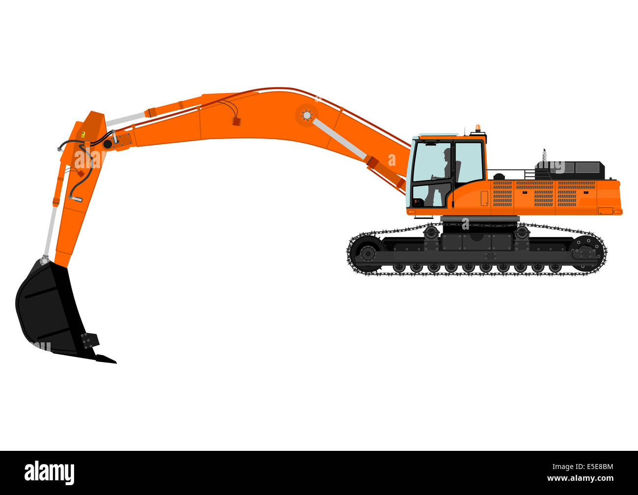 Demolition mechanical shovel excavator dig building hires stock