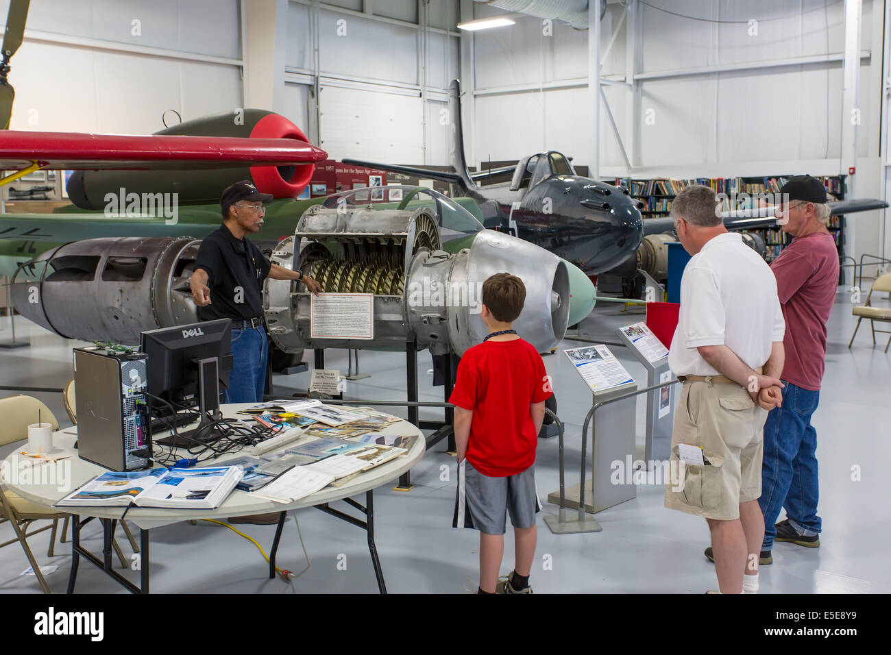 Inside exhibits at Wings of Eagles Discovery Center aviation museum in Horseheads near Elmira New York Stock Photo