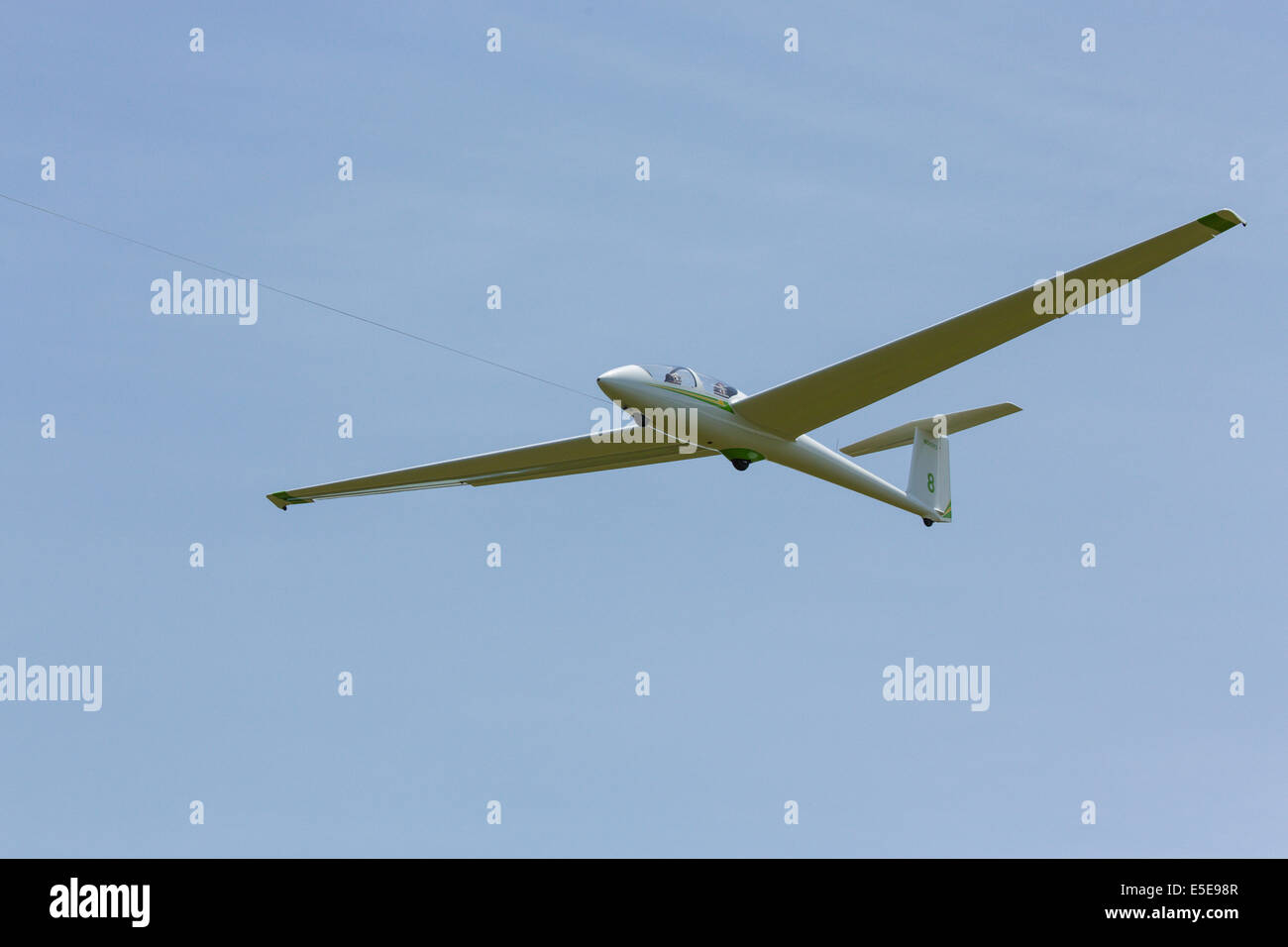 Glider flying over Harris Hill Soaring Center in Horseheads near Elmira