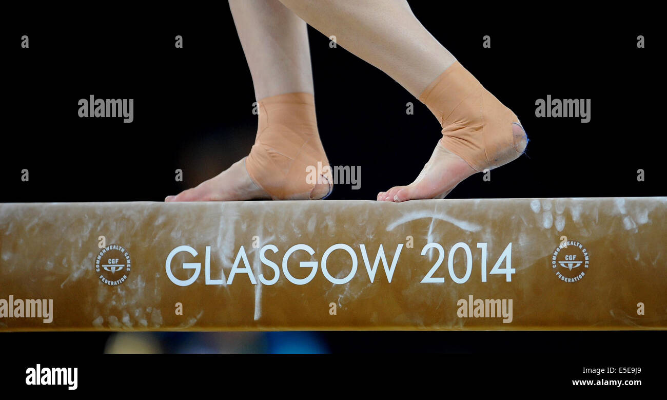 PARALLEL BARS GYMNASTIC'S TEAM FINAL & INDIV THE SSE HYDRO GLASGOW SCOTLAND 29 July 2014 Stock Photo