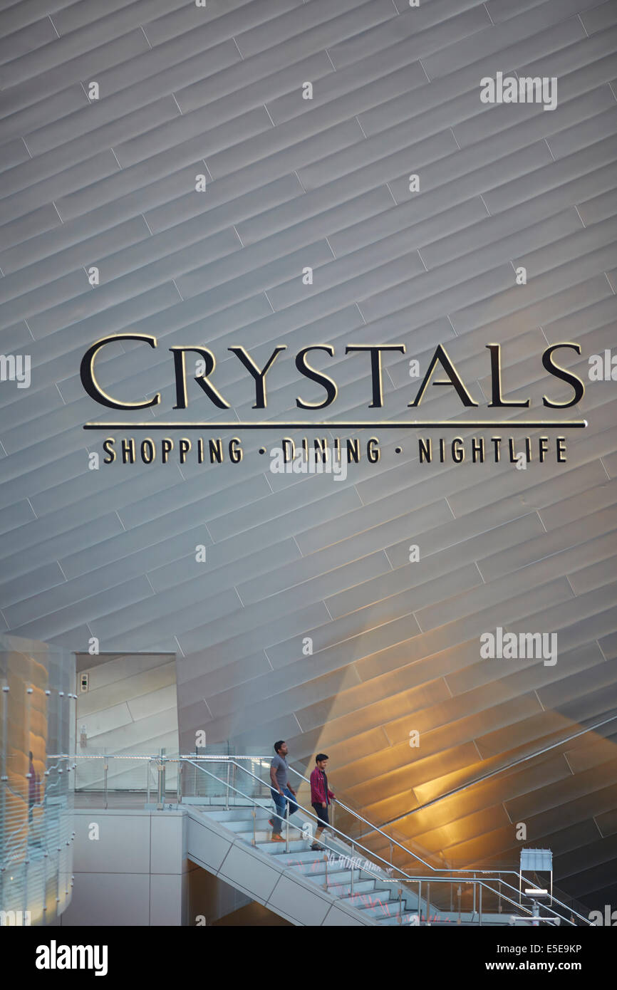 The Crystals,  Crystals at City Center and Crystals Retail District shopping mall and entertainment Located on the Las Vegas Stock Photo