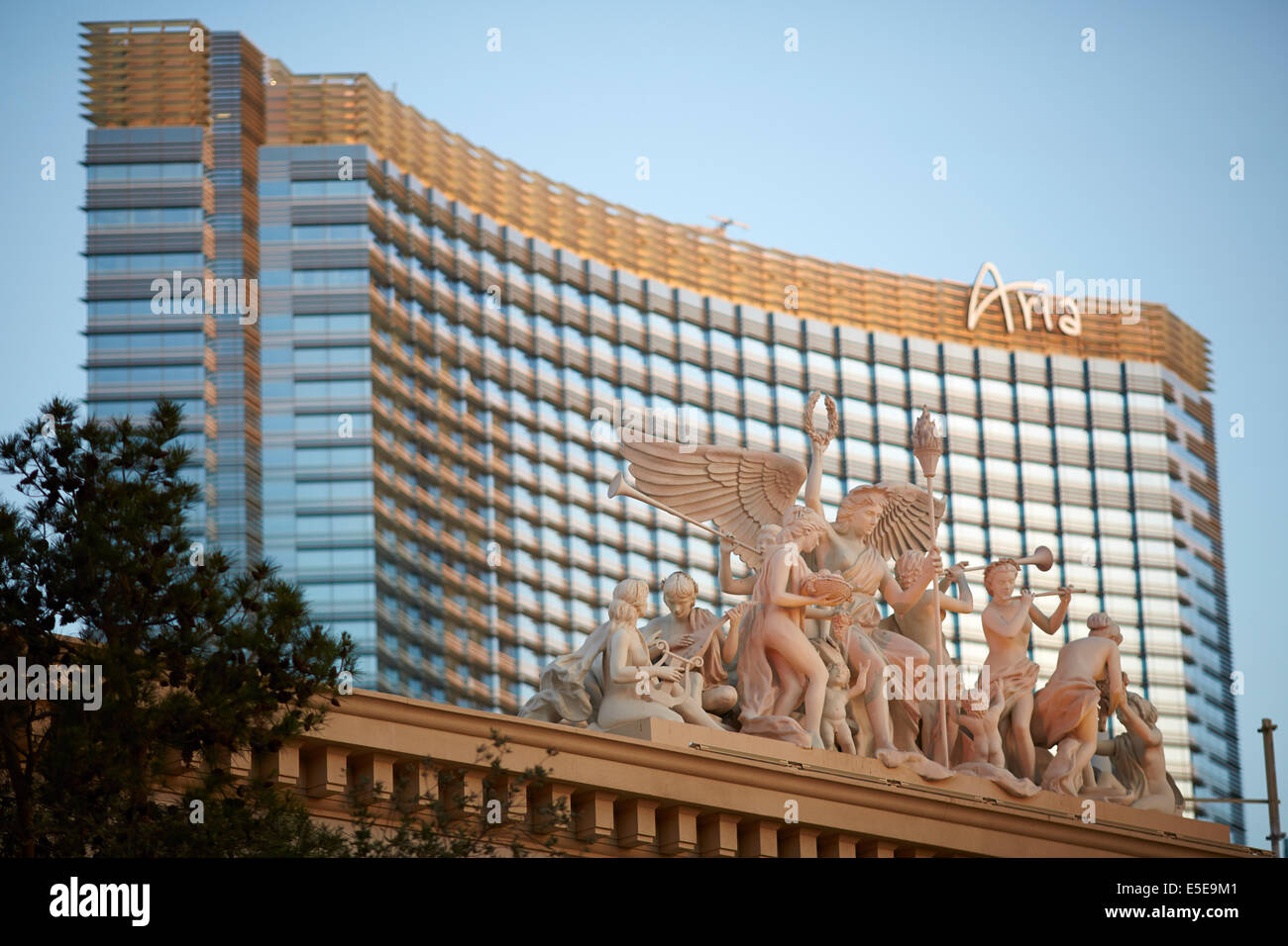 Aria Resort and Casino is a luxury resort and casino, part of the CityCenter complex on the Las Vegas Strip in Paradise, Nevada Stock Photo