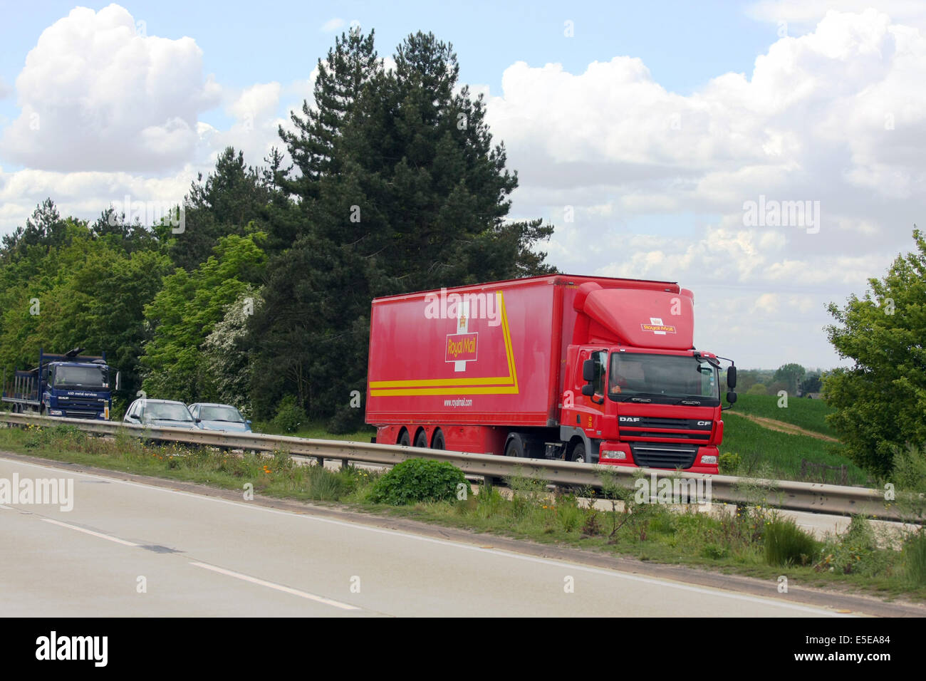 A Royal Mail truck traveling along the A12 dual carriageway in Essex, England Stock Photo Alamy