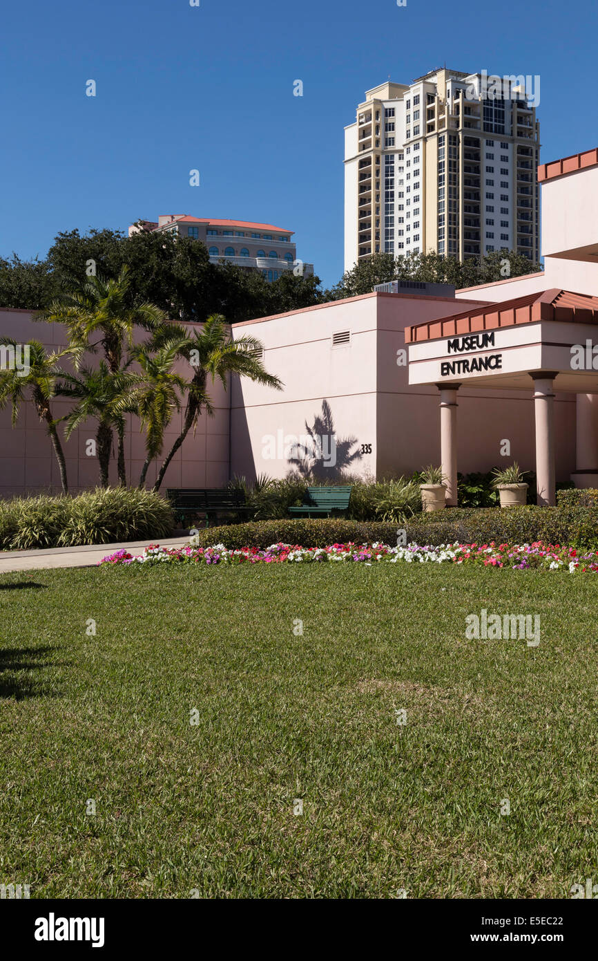 Front Entrance, Museum of History, St. Petersburg , FL, USA Stock Photo