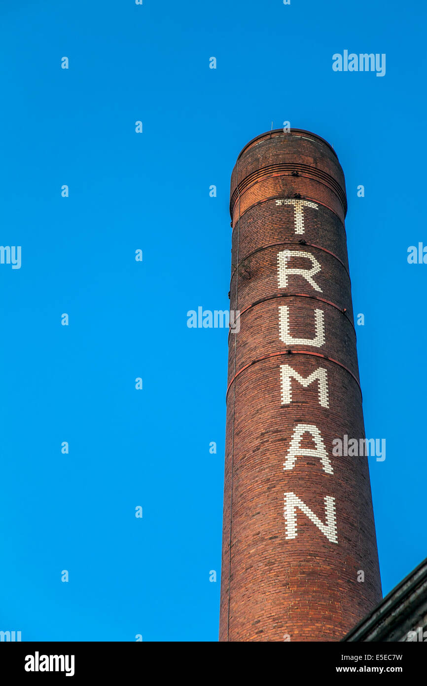 Chimney of the Old Truman Brewery in London's East End Stock Photo