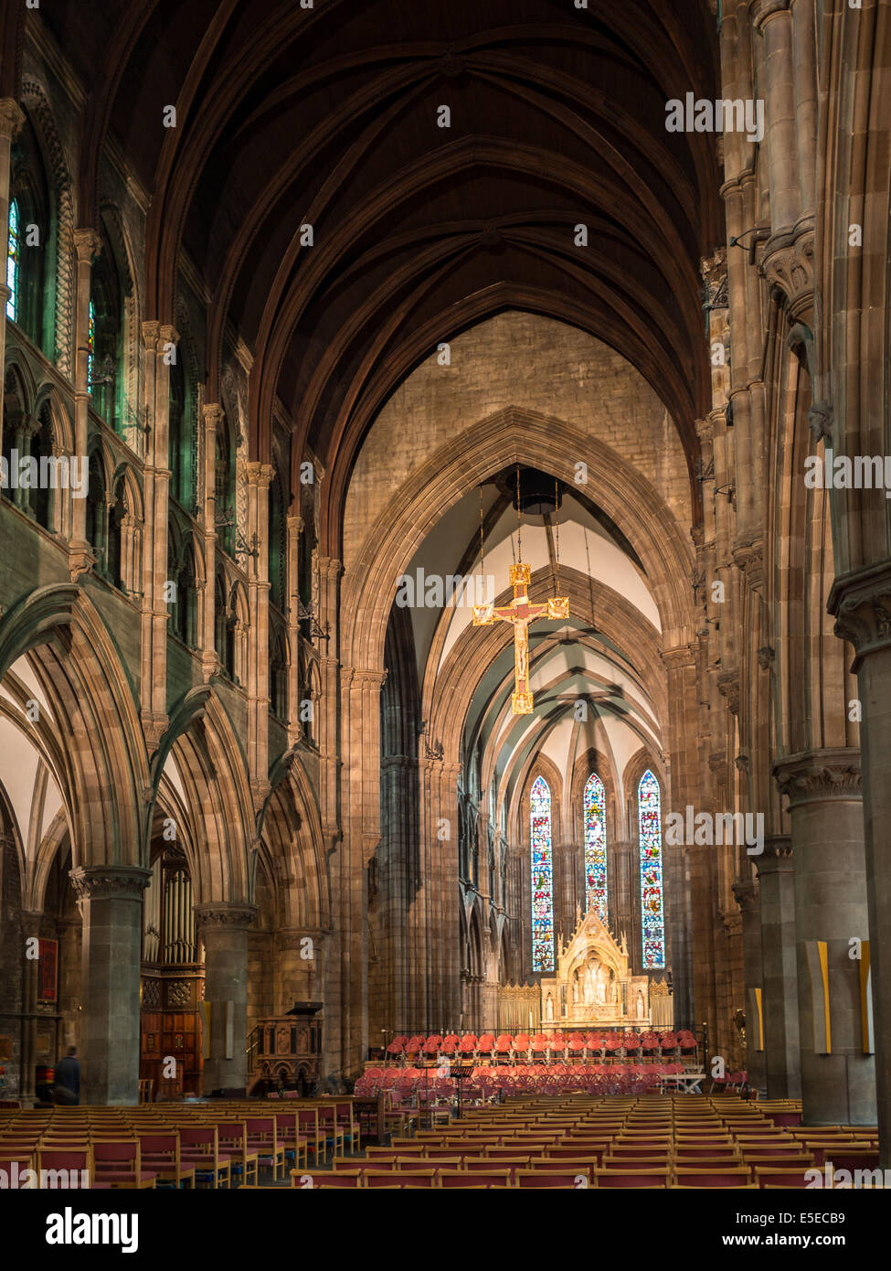 St. Mary’s Episcopal Cathedral main nave Stock Photo