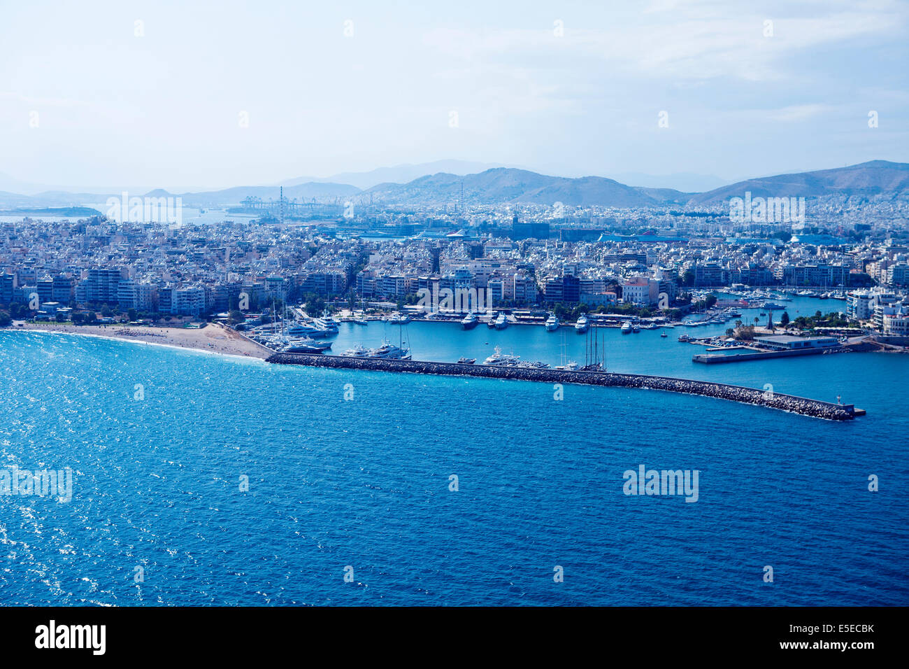 Aerial View of Piraeus, pireas Stock Photo