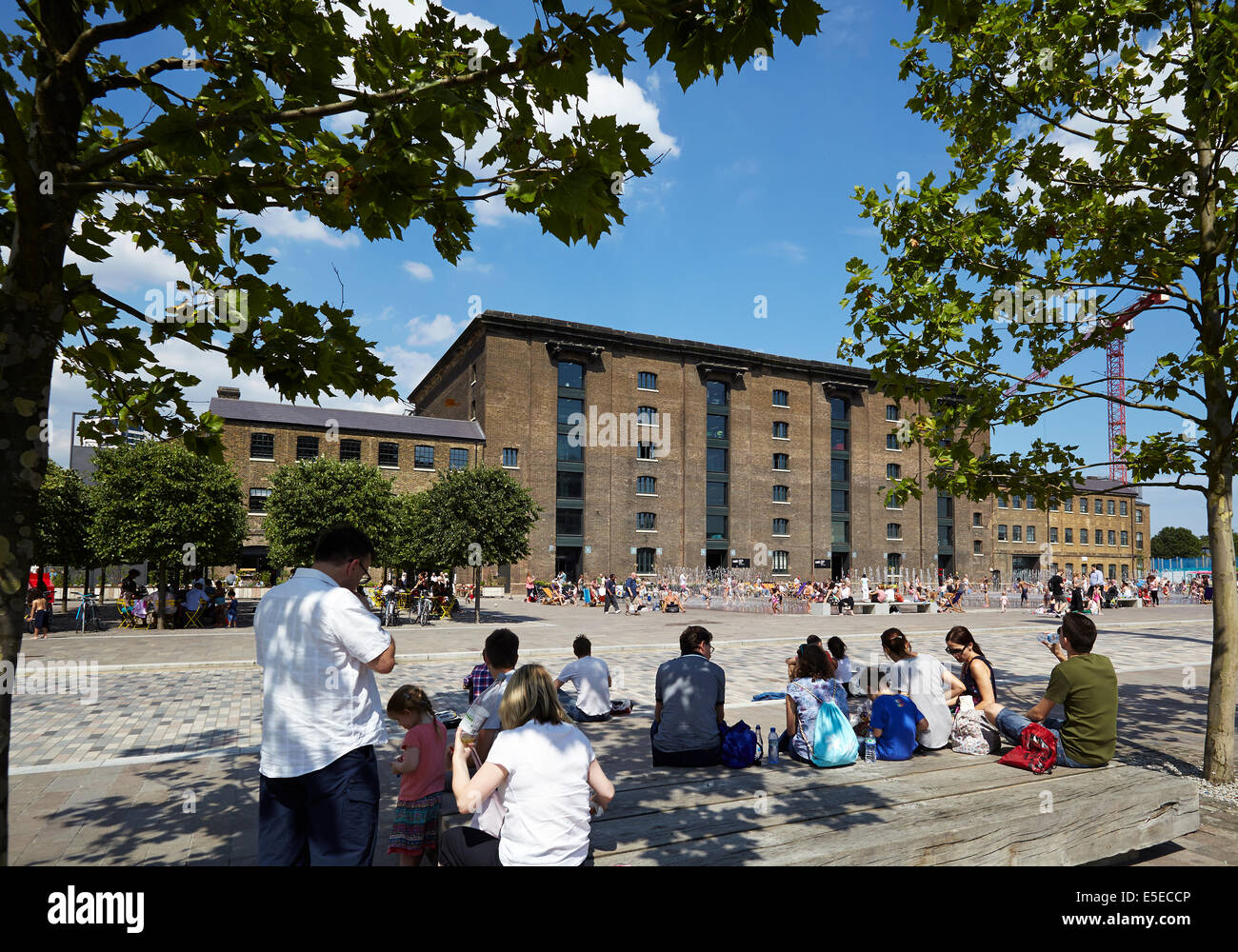 View of Granary Square in London. Stock Photo