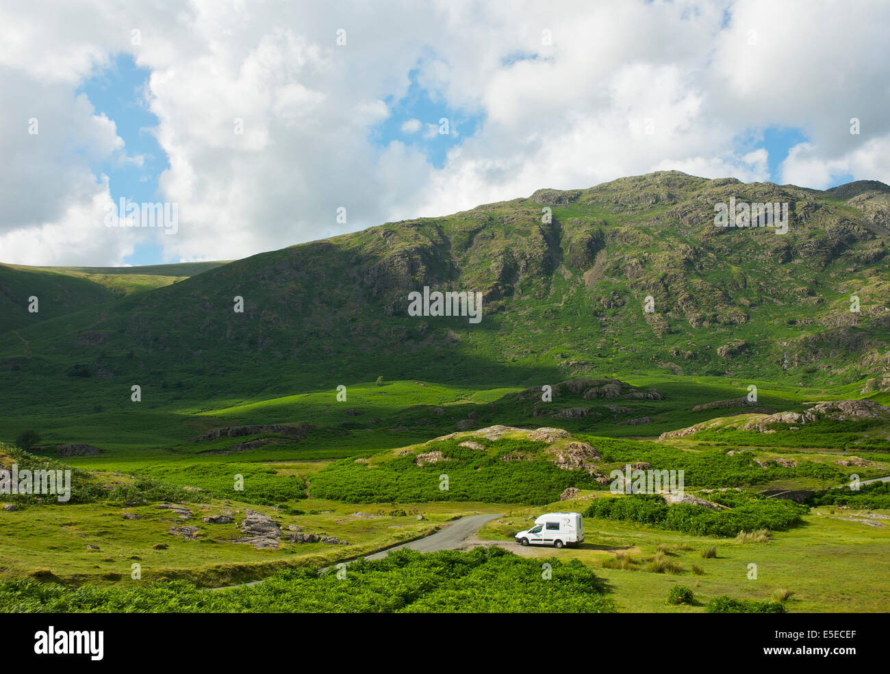 Romahome R25 motorhome parked in Wasdale, Lake District National Park, Cumbria, England UK Stock Photo