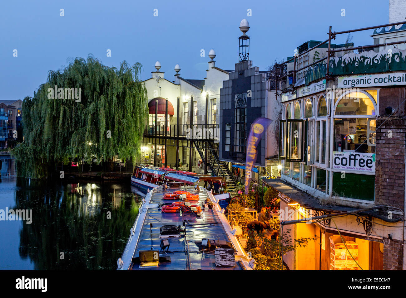 Camden Lock and Market At Night London UK Stock Photo Alamy
