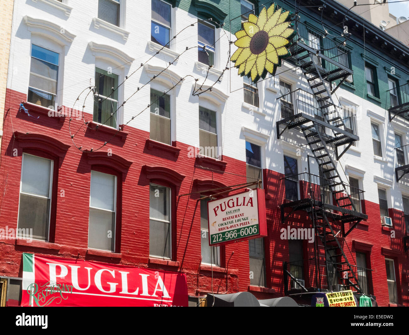 Puglia Restaurant in Little Italy, NYC Stock Photo