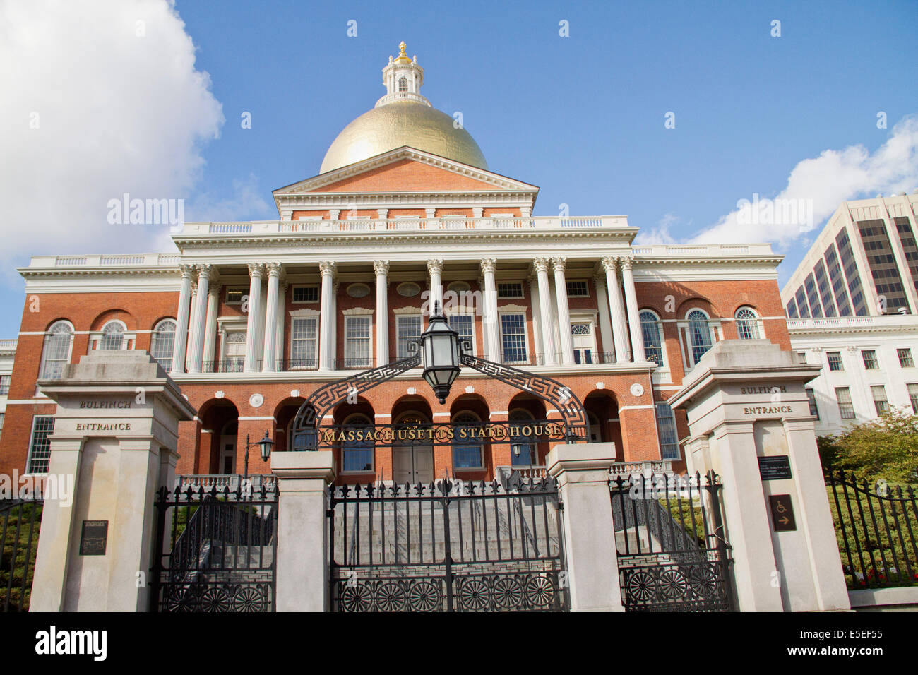 Massachusetts State House on Boston Common.Boston,Massachusetts Stock Photo