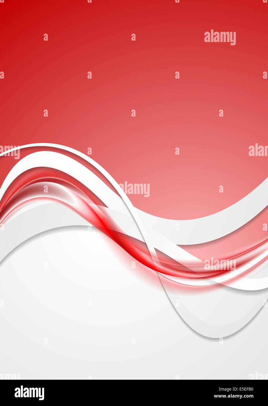 Bright red wavy abstract vector background Stock Photo - Alamy