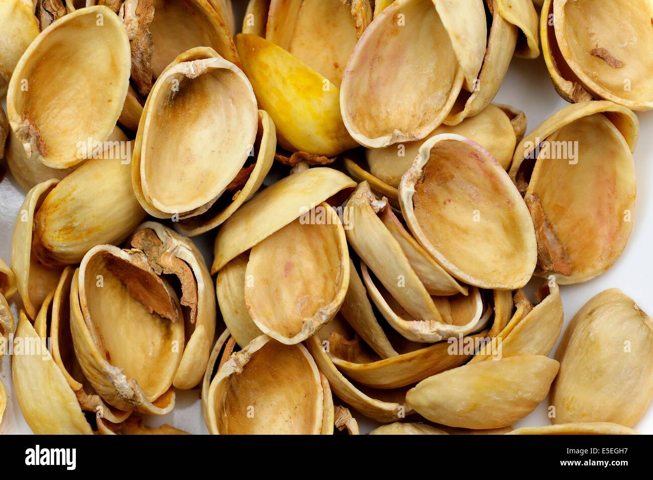 Roasted and salted pistachios Stock Photo