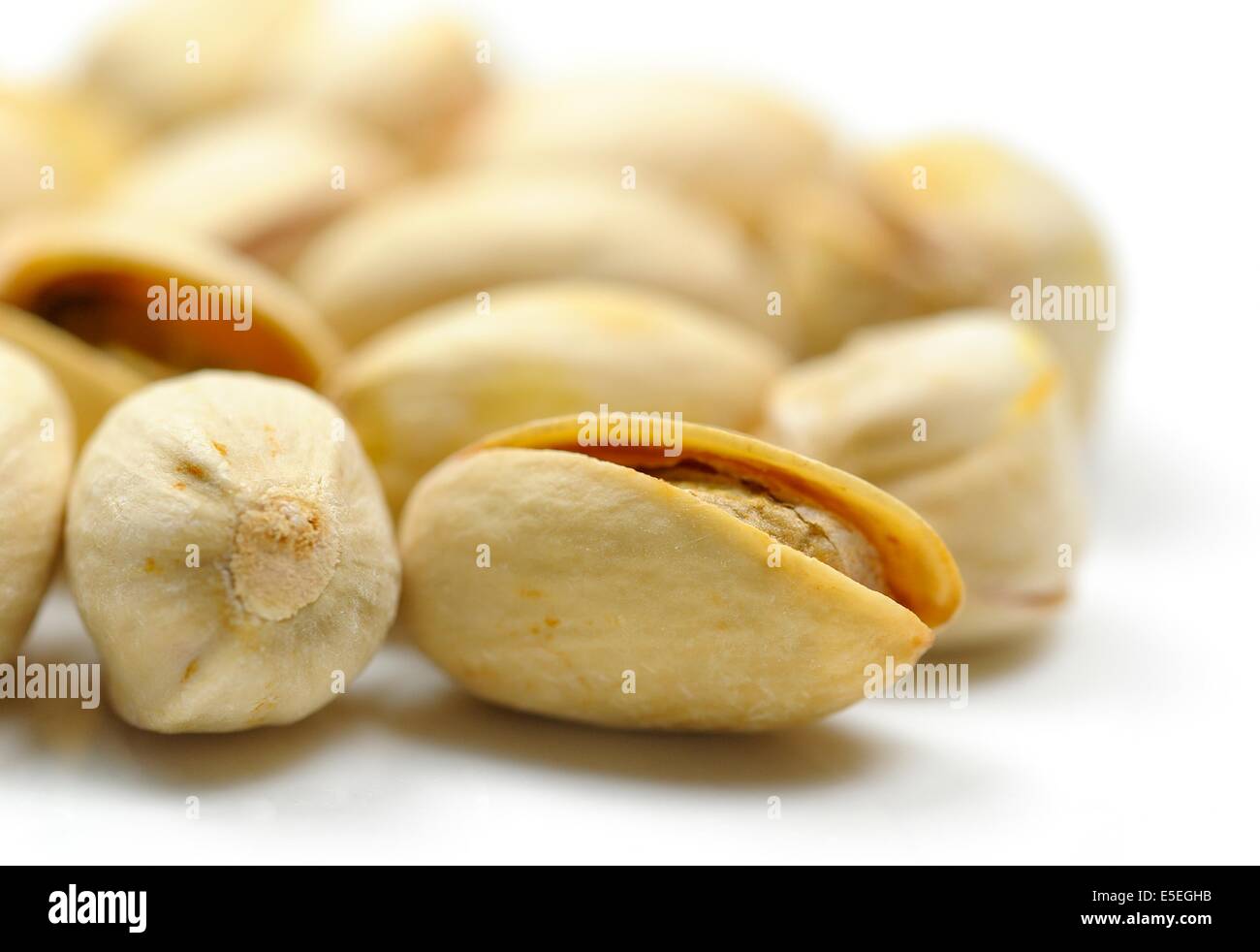 Roasted and salted pistachios Stock Photo