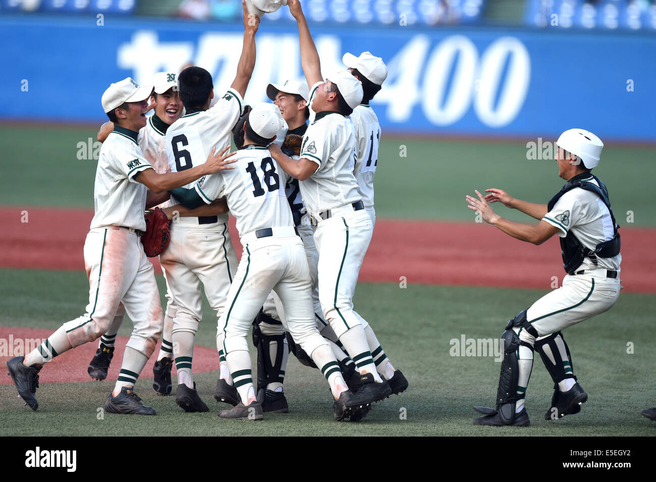 Tokyo, Japan. 29th July, 2014. Nishogakusha Highschool Baseball
