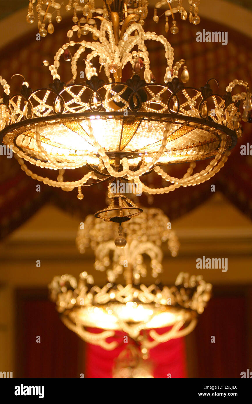 France, Normandie, calvados, deauville, hotel royal barriere, lustre,  luminaire, grand salon Stock Photo - Alamy