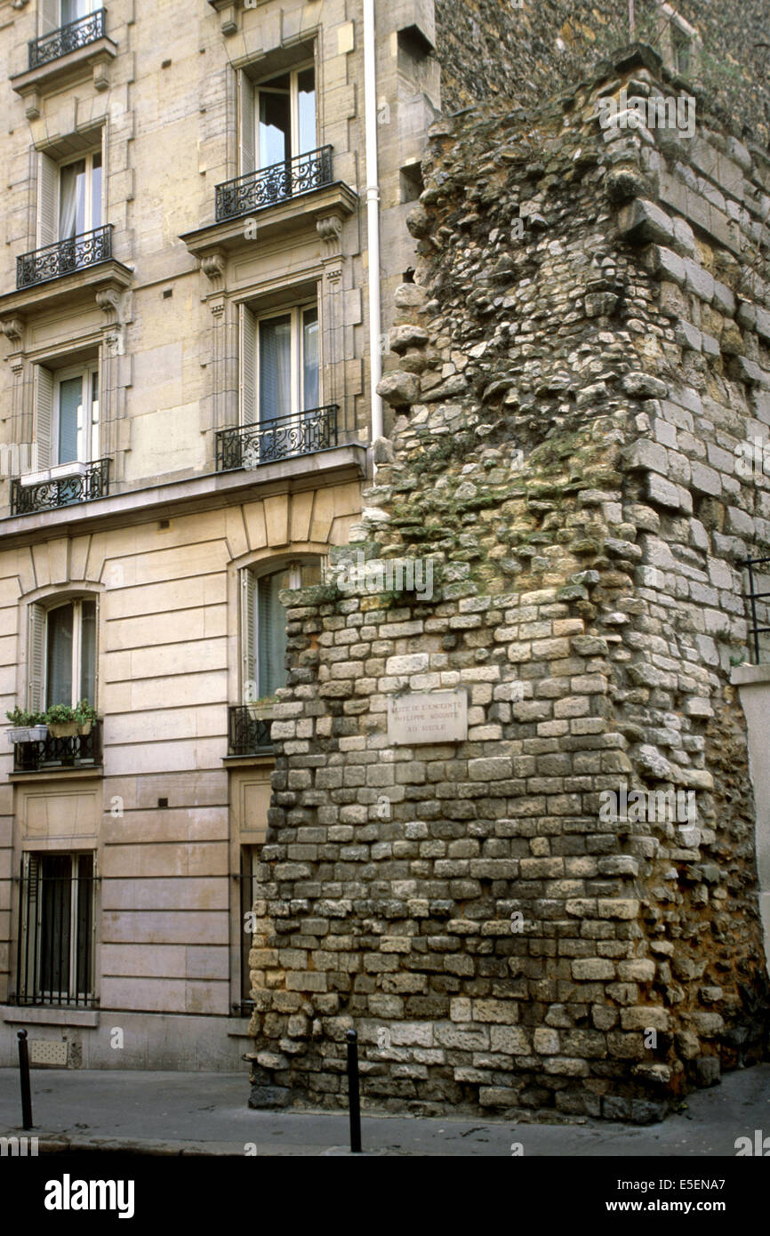 France Paris 5e Rue Clovis Vestiges De La Muraille De - 