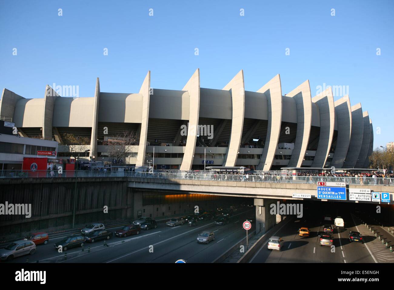 France, paris 16e, stade du parc des princes, architecte roger taillibert, boulevard peripherique, Stock Photo