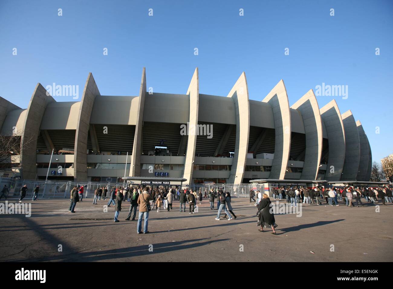 France, paris 16e, stade du parc des princes un jour de match du psg, architecte roger taillibert, Stock Photo