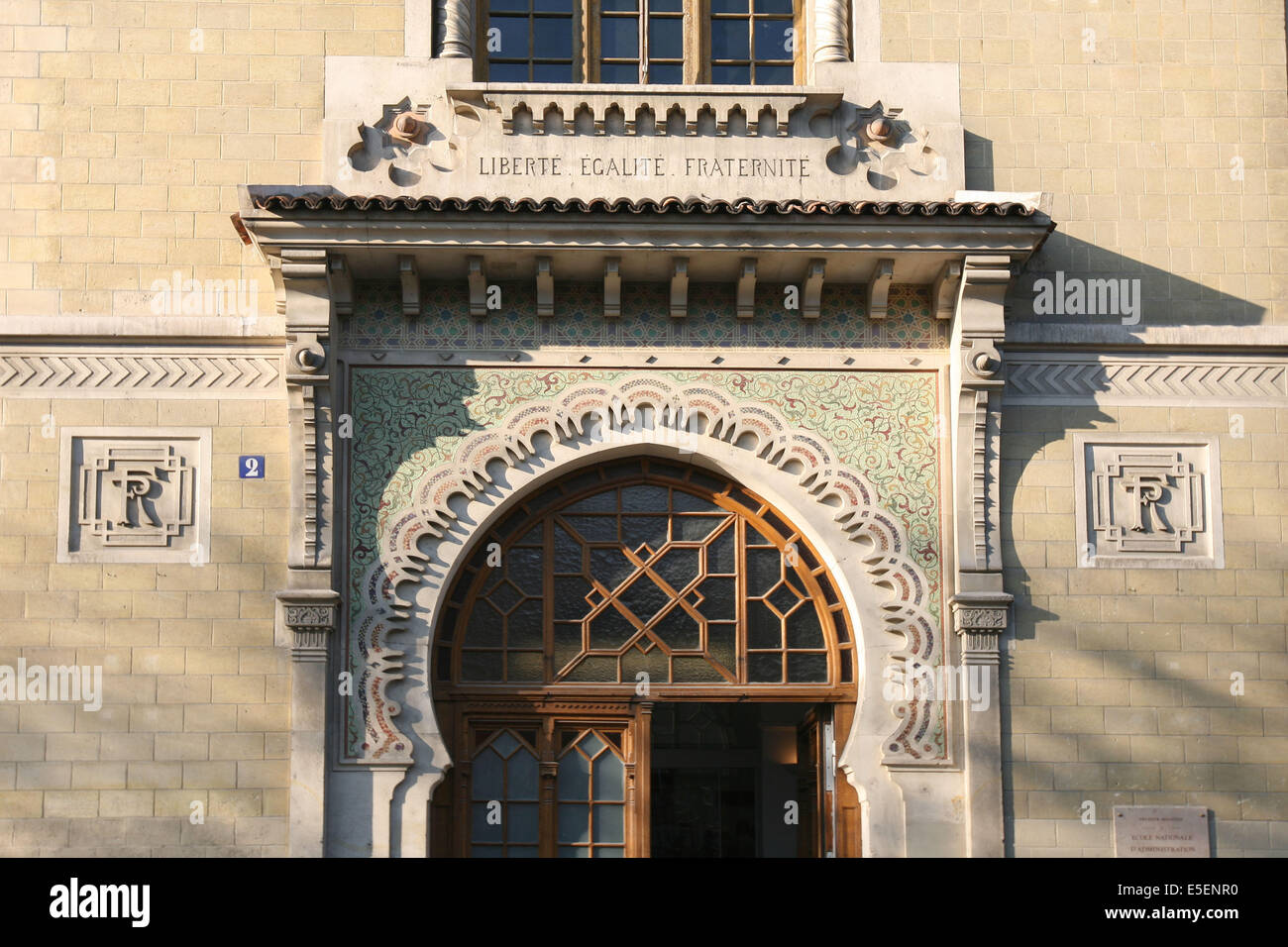 France, paris 6e, avenue de l'observatoire, ENA, ancienne ecole coloniale, architecture mauresque, Stock Photo