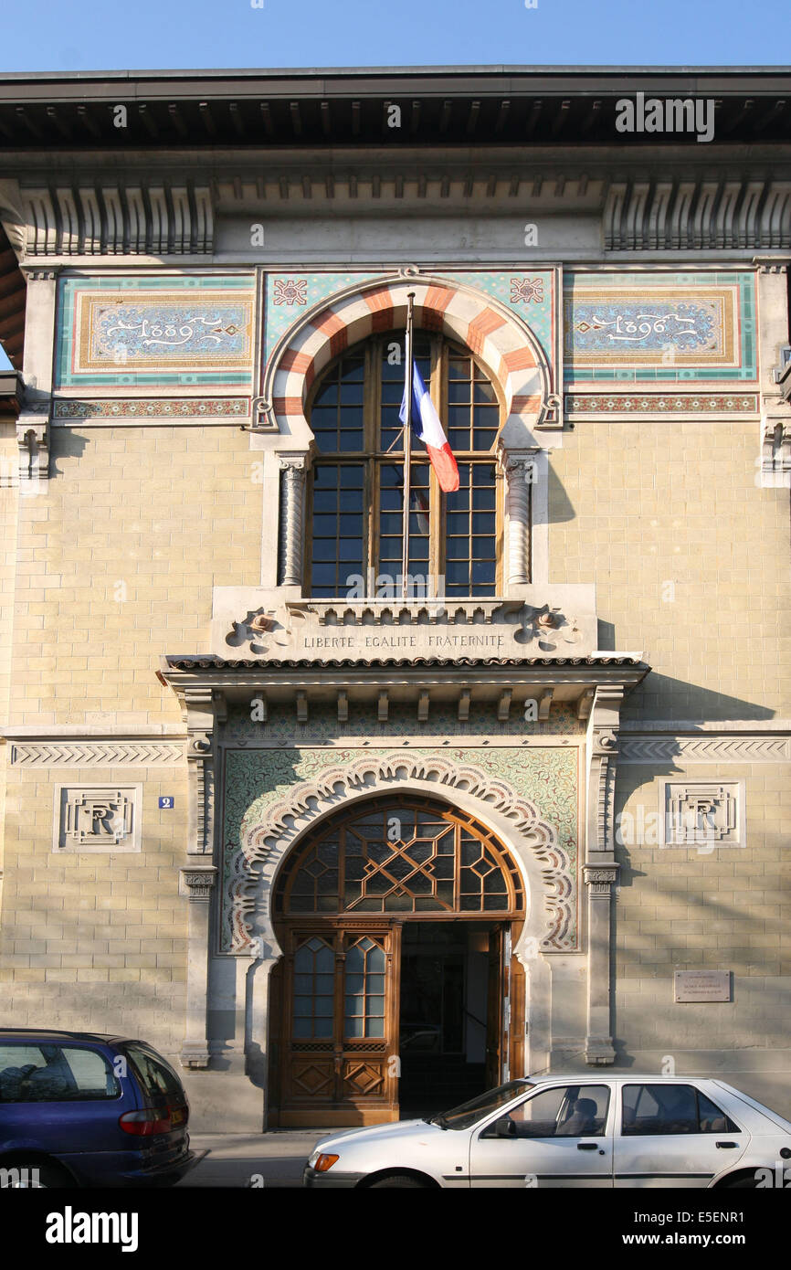 France, paris 6e, avenue de l'observatoire, ENA, ancienne ecole coloniale, architecture mauresque, Stock Photo