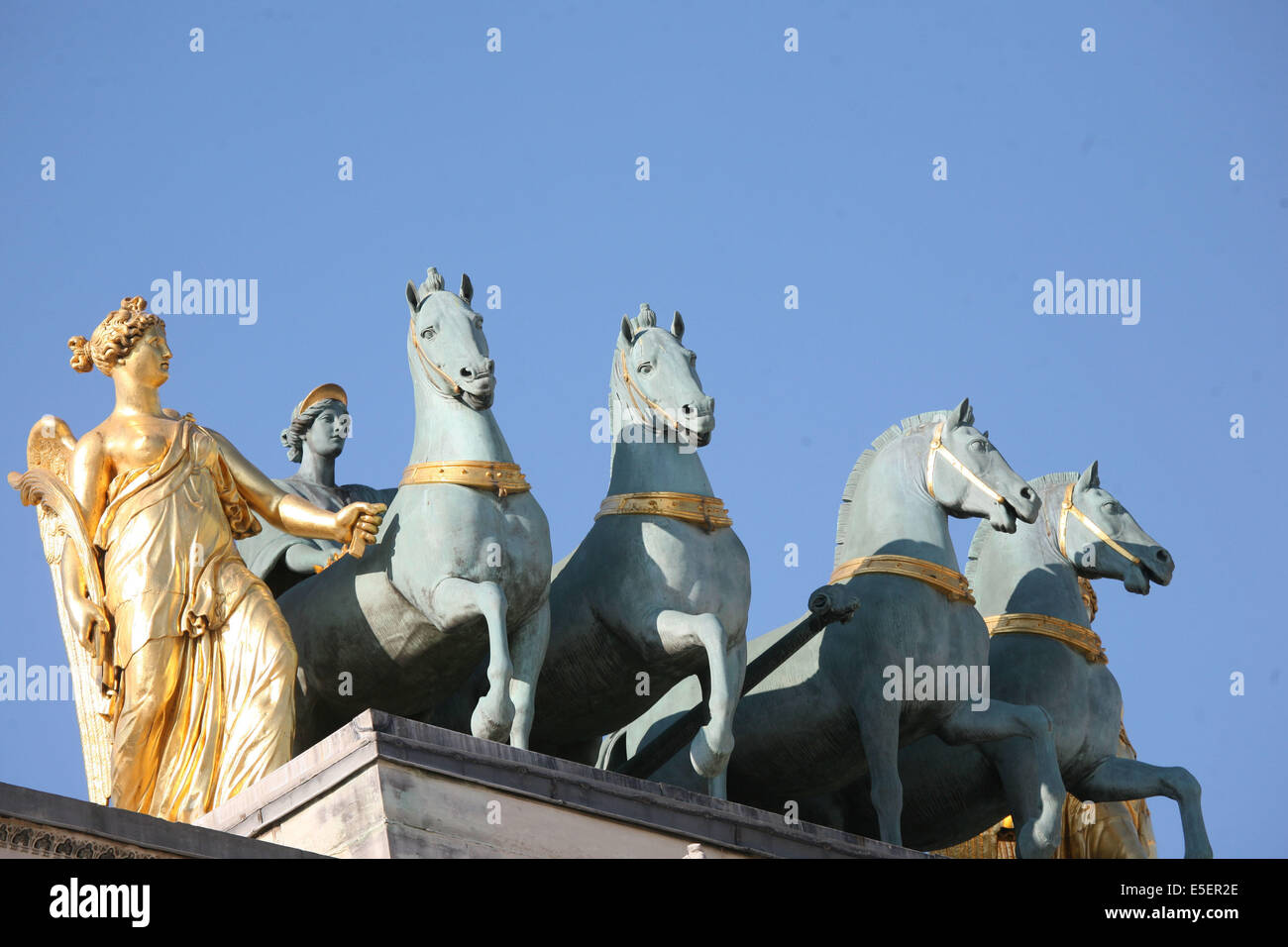 France, paris 1e, jardin des tuileries, arc de triomphe du carousel