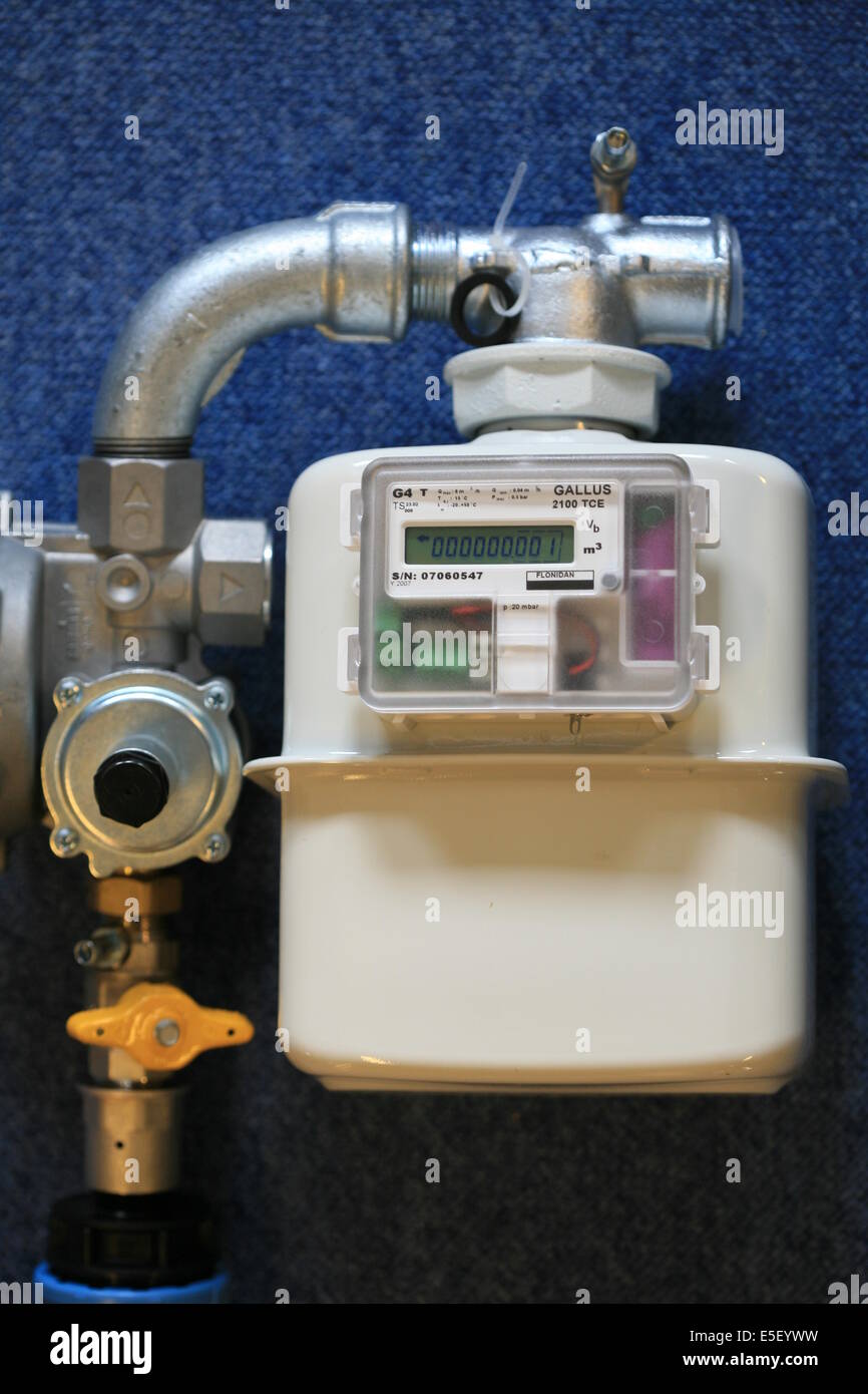 Gas meters domestic Stock Photo Alamy