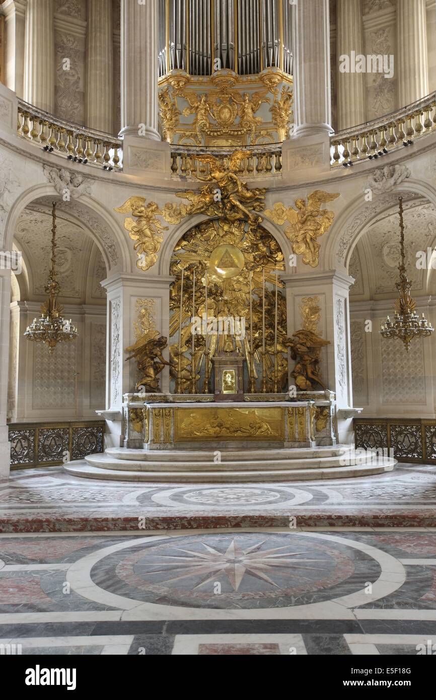 France, ile de france, yvelines, versailles, chateau de versailles, nave of the chapel, choir