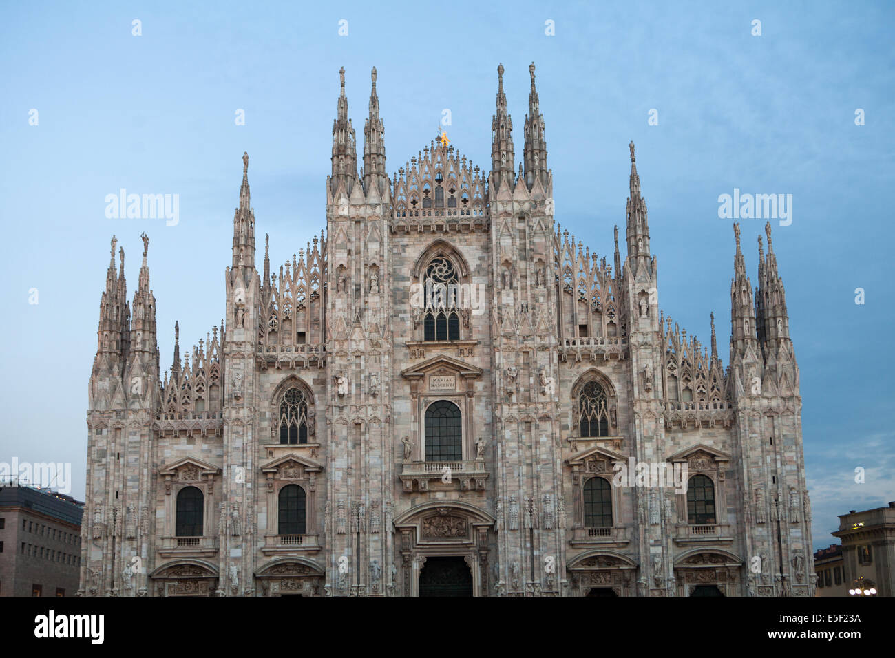 Milan cathedral in the evening, Italy Stock Photo