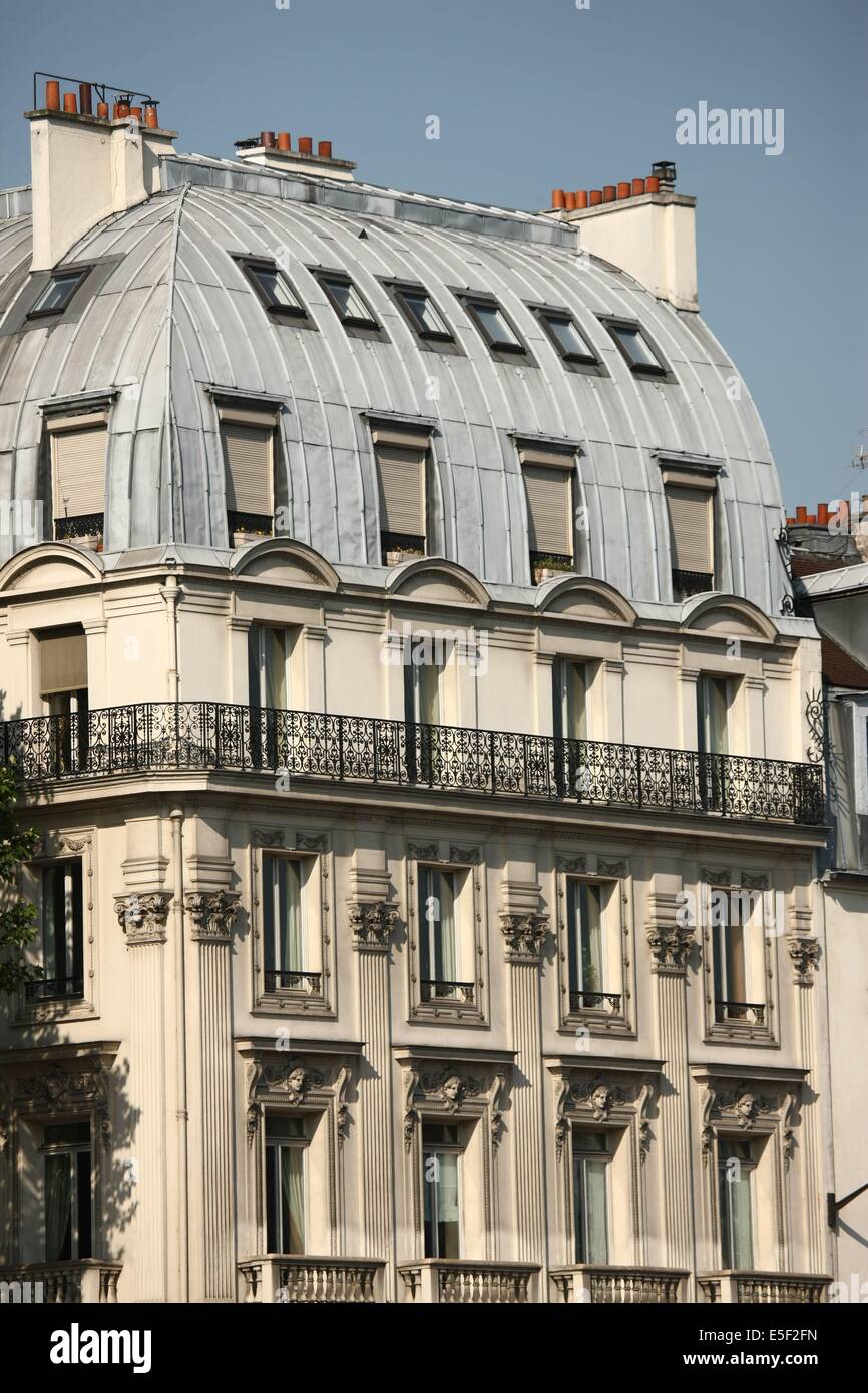 France, paris, quai des grands augustins, bord de seine, immeubles, batiments, Stock Photo