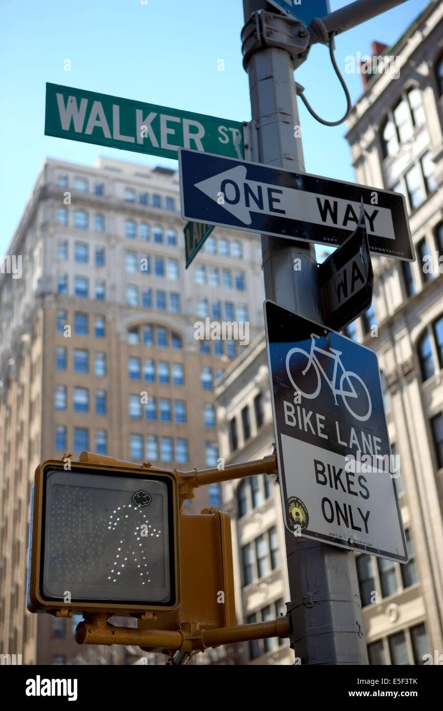 usa, state of New York, NYC, Manhattan, Soho, walker street, feux Stock