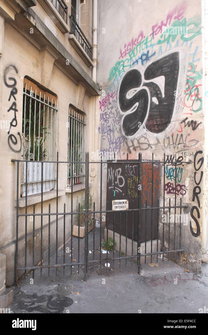 France, Ile de France, paris 10e arrondissement, vers le 10 rue de la fidelite, recoin, Stock Photo