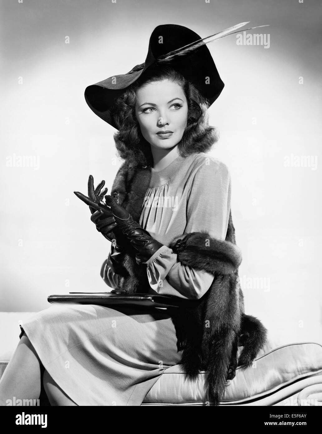 GENE TIERNEY (1920-1991) US film and stage actress about 1941 Stock Photo